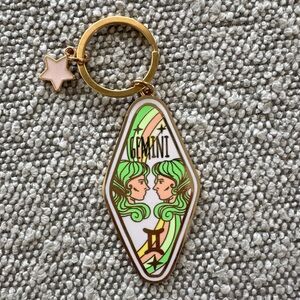 Modern Expressions Zodiac Gemini Keychain